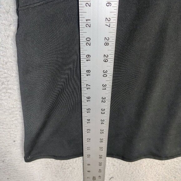 Athleta Nectar Dress Women's Small Black Stretch Faux Wrap Cap Sleeve Athletic - Picture 7 of 9